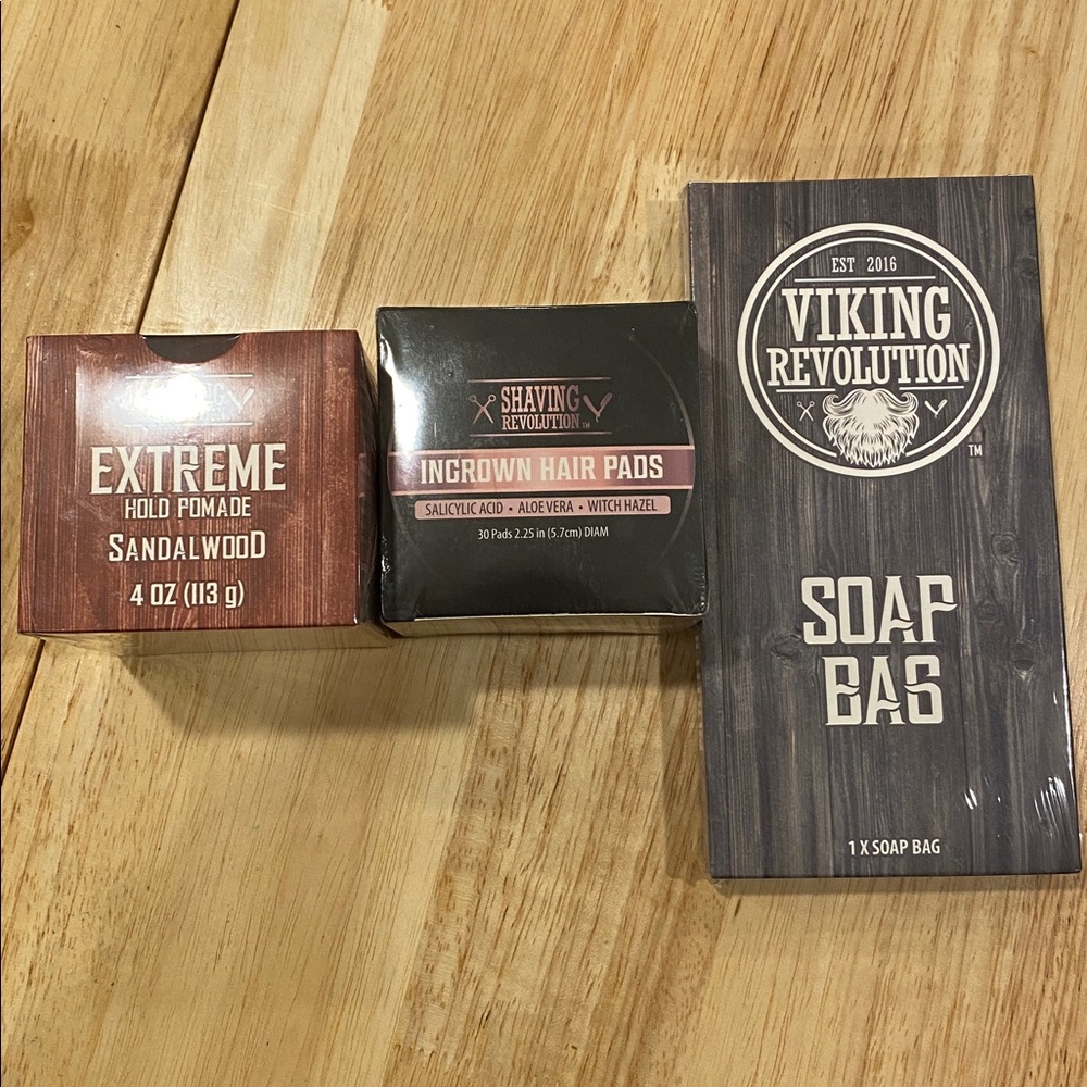 Viking Revolution Bundle Hair Pomade, Soap Saver, Ingrown Hair Pads